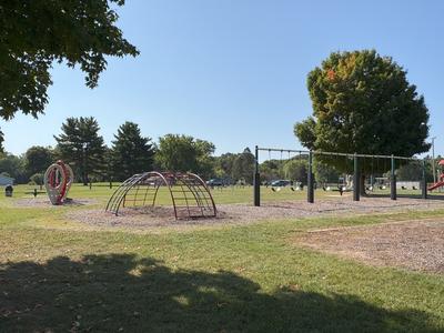 Playground equipment at Washington Park