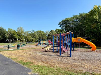 Playground equipment at Washington Park